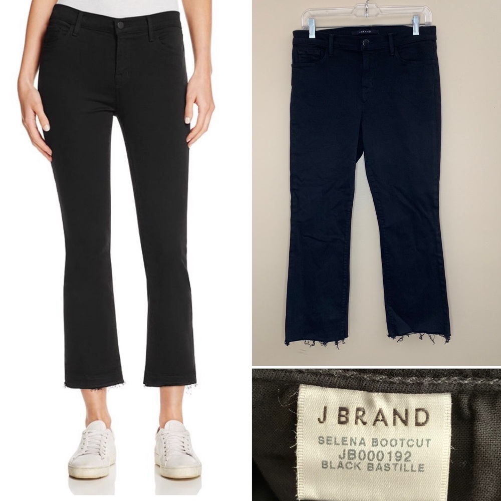 J Brand Selena Bootcut Jeans Black Bastille